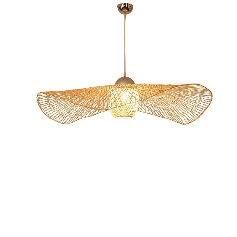 JAPANESE RATTAN SHADE LAMP