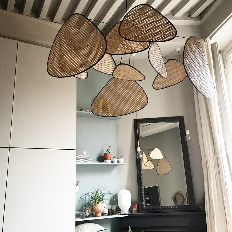 CALDER CLOUDS RATTAN LAMP HANDMADE