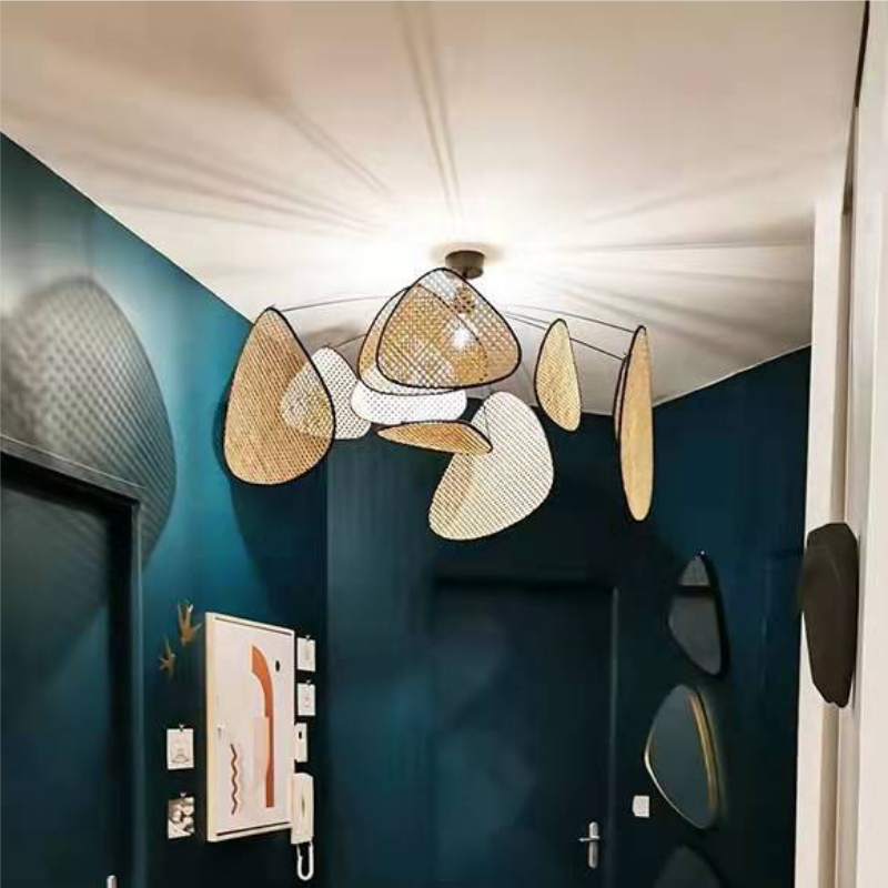 CALDER CLOUDS RATTAN LAMP HANDMADE