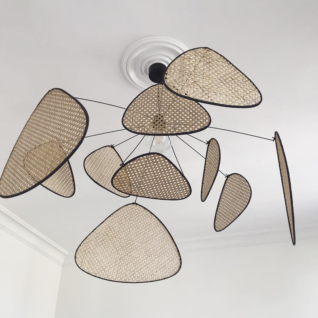 CALDER CLOUDS RATTAN LAMP HANDMADE