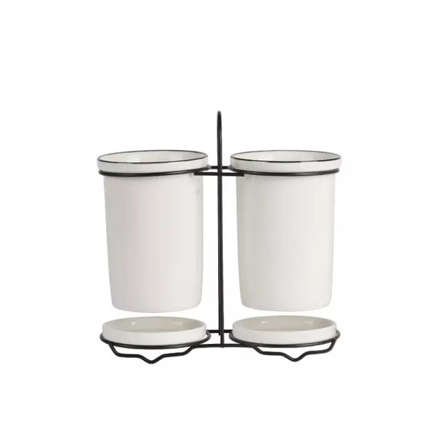VINTAGE LOOK CERAMIC TABLEWARE STORAGE