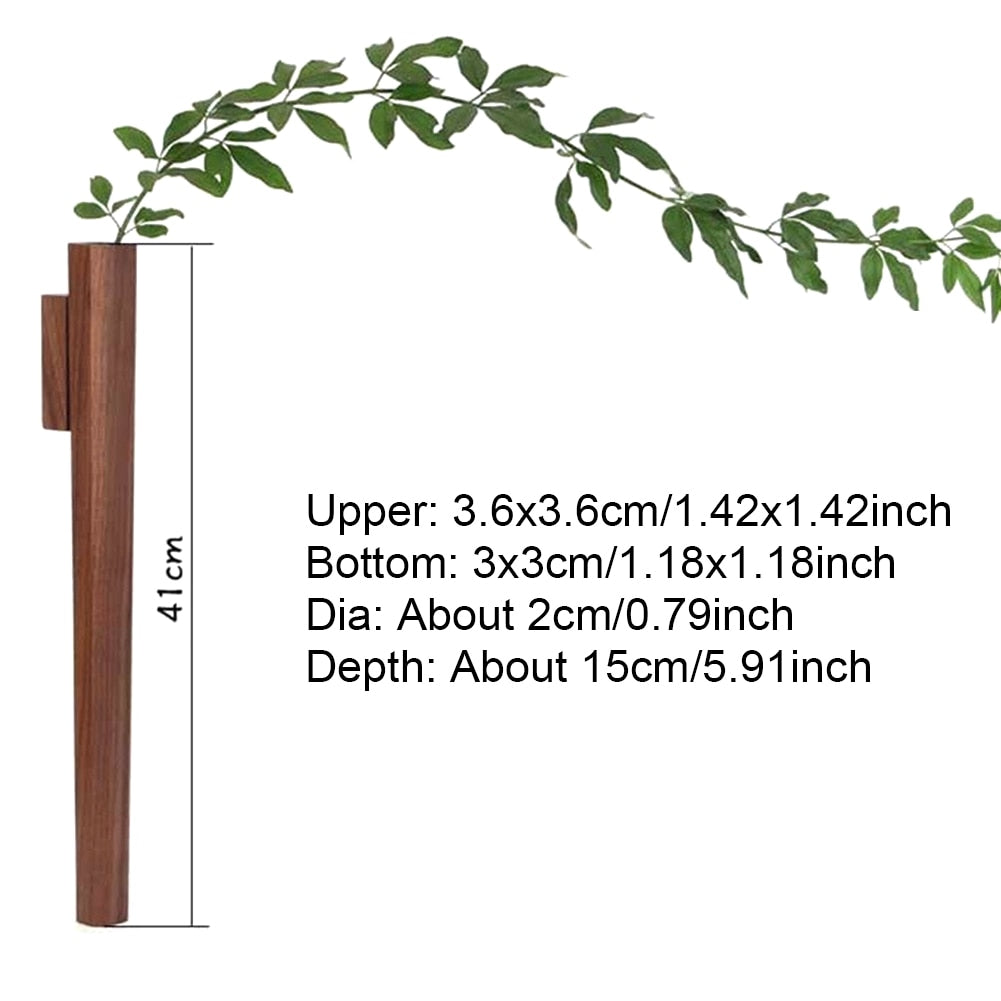 ELSY - MODERN MINIMALISTIC WOODEN FLOWER WALL MOUNTED VASE