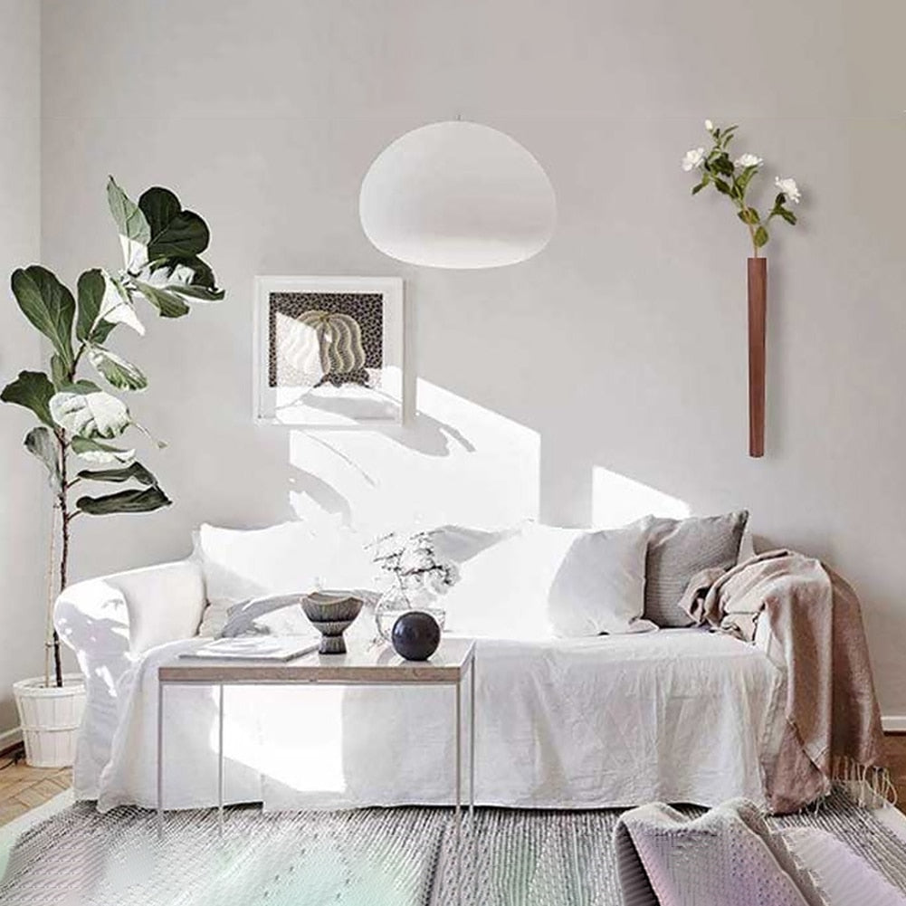 ELSY - MODERN MINIMALISTIC WOODEN FLOWER WALL MOUNTED VASE