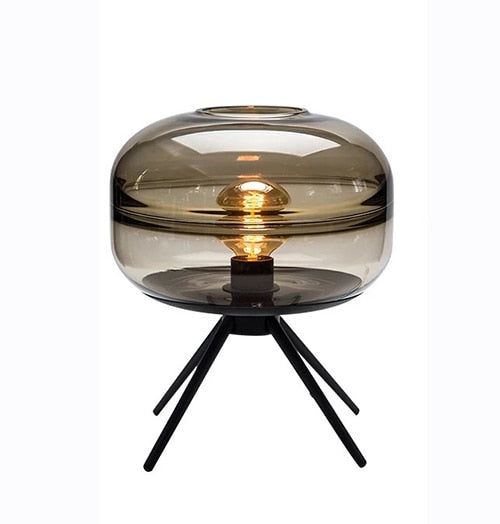 INDUSTRIAL VIBE TRIPOD GLASS TABLE LAMP