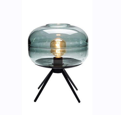 INDUSTRIAL VIBE TRIPOD GLASS TABLE LAMP