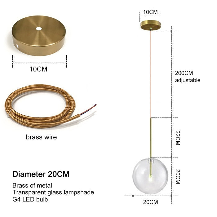 ELE GLASS LAMPSHADE HANGING LIGHT