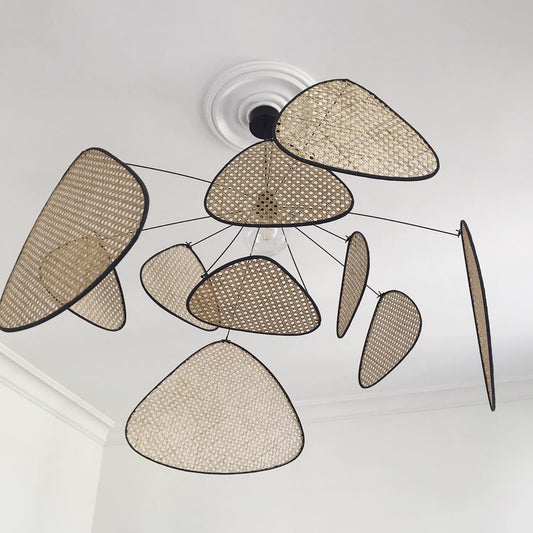 CALDER CLOUDS RATTAN LAMP HANDMADE