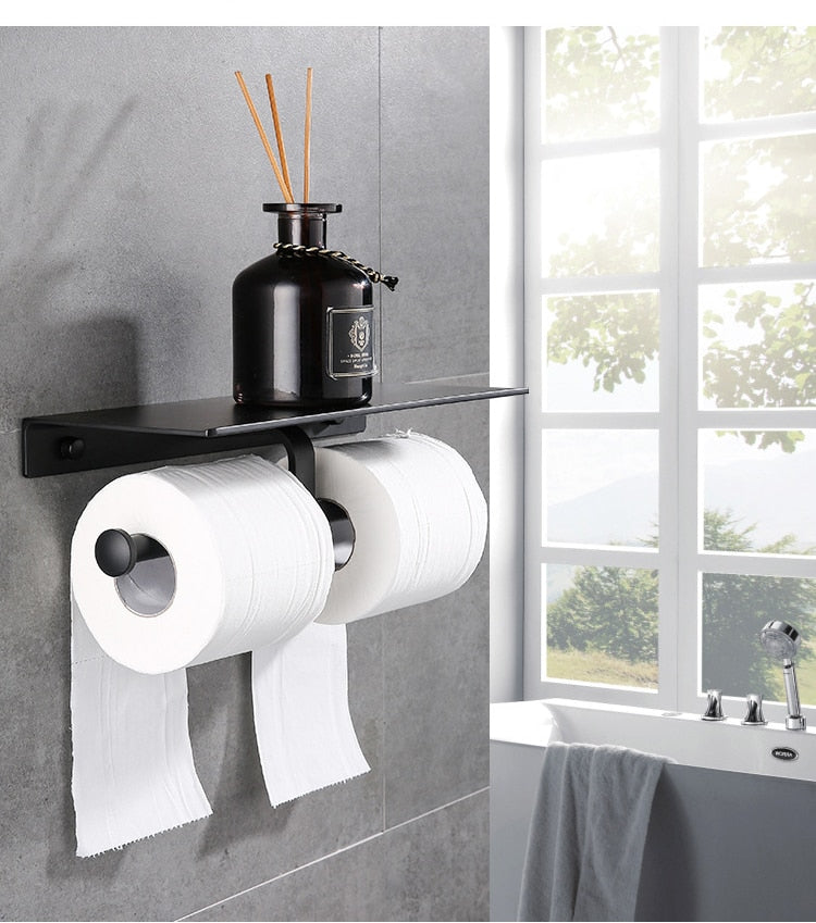 TOILET PAPER HOLDER WITH PHONE RACK