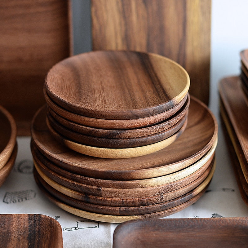 FLAMBOYANT ACACIA WOOD SERVING PLATES