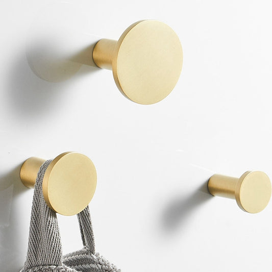 BRASS GOLD MODERN ROUND WALL HOOKS