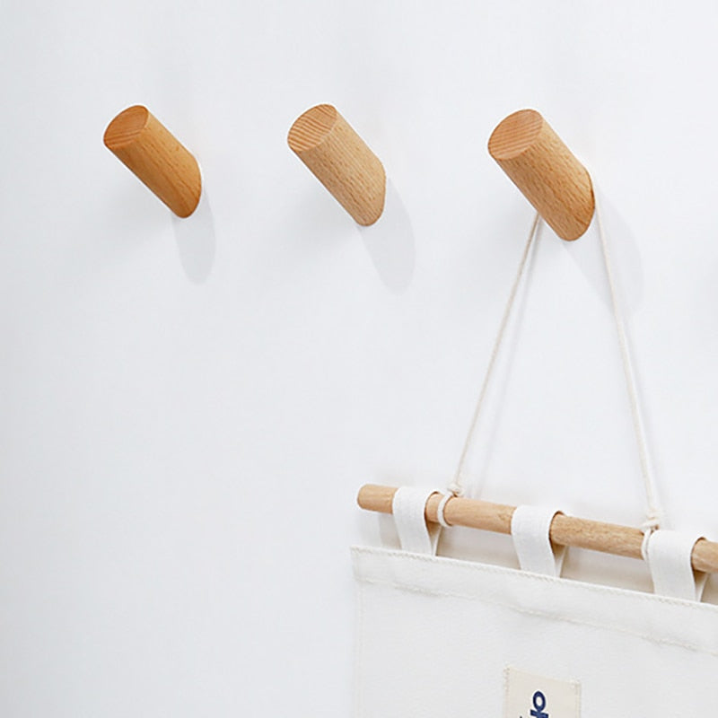 STYLISH WOOD WALL HOOKS