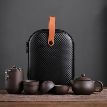 PORTABLE CERAMIC TEAPOT SET