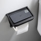 BLACK TOILET PAPEL HOLDER WITH PHONE BASE