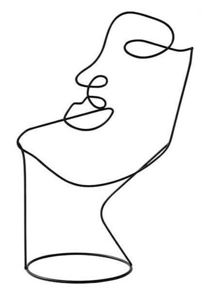 ONE LINE FACE STATUE