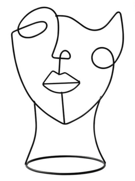 ONE LINE FACE STATUE