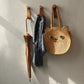 WOOD AND LEATHER WALL HOOKS
