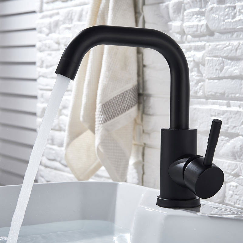 BLACK SINGLE HANDLE BRASS FAUCET