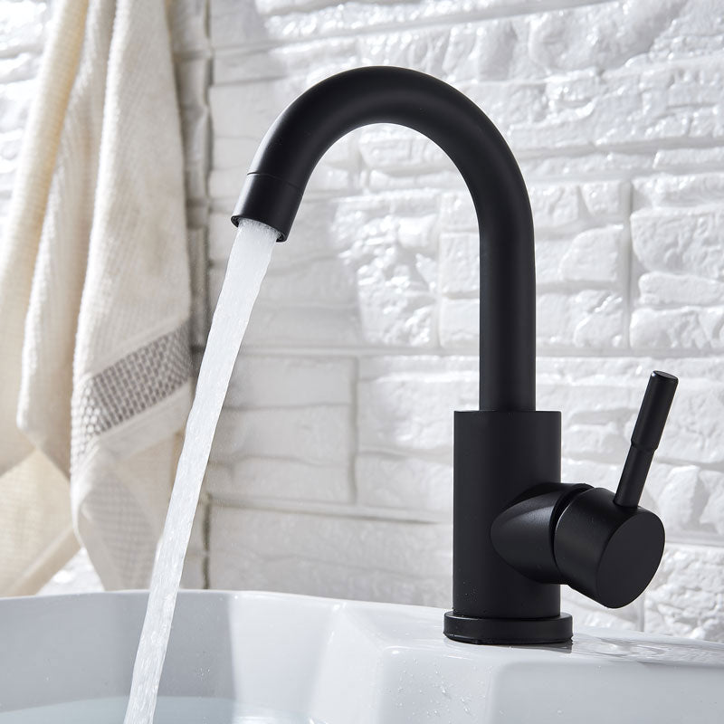 BLACK SINGLE HANDLE BRASS FAUCET