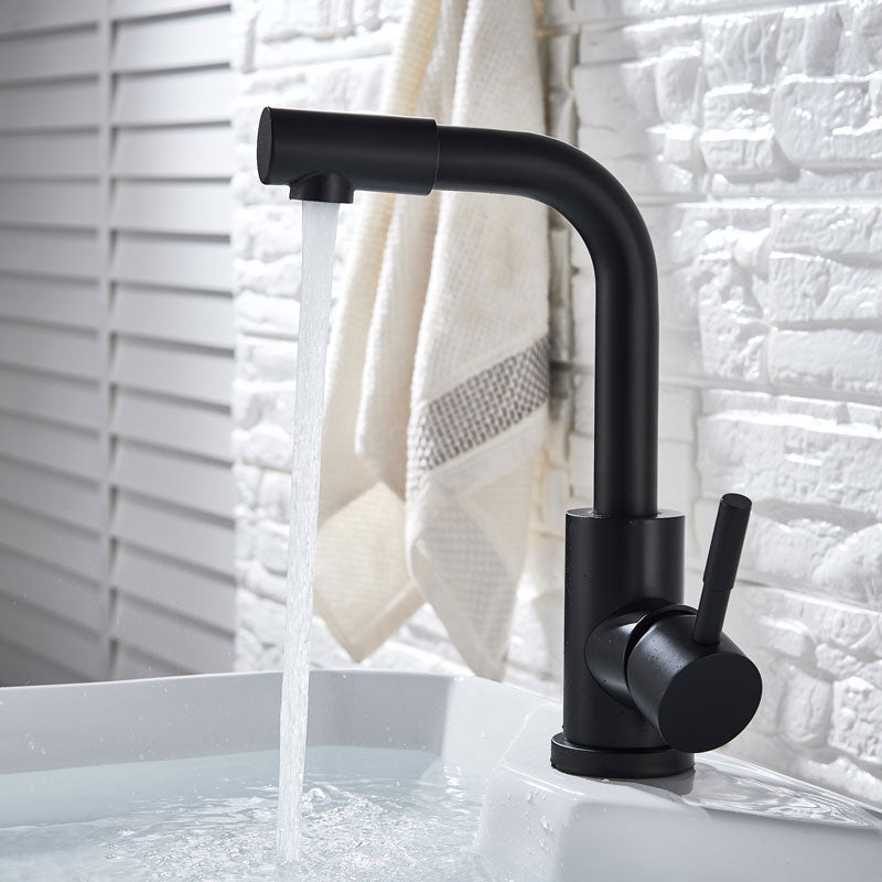 BLACK SINGLE HANDLE BRASS FAUCET