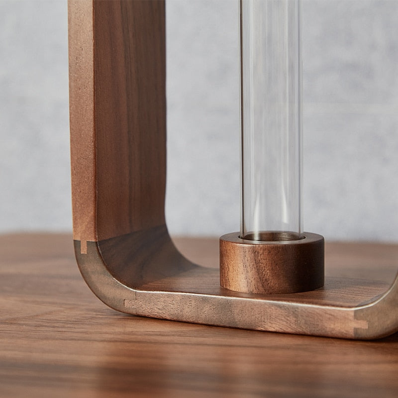 HANDMADE SOLID WOOD FOWER VASE