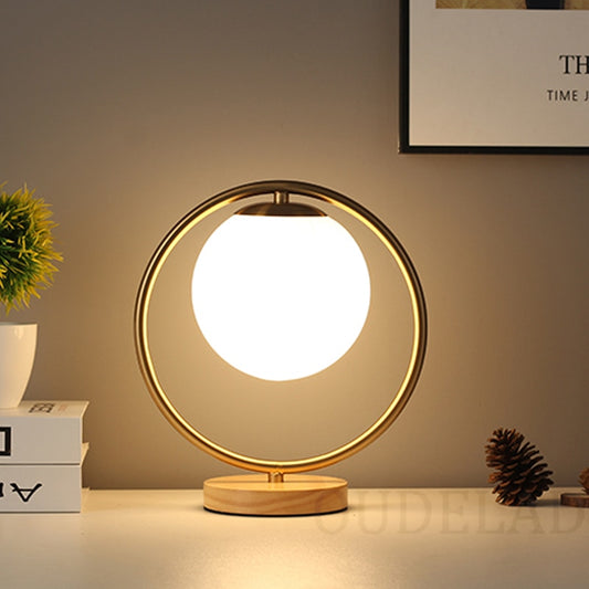 COE GLASS BALL TABLE LAMP