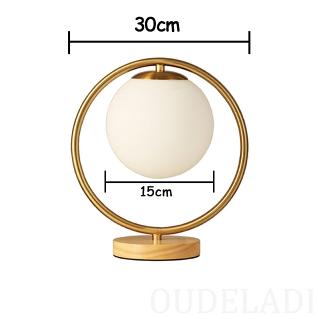 COE GLASS BALL TABLE LAMP